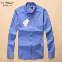 chemise ralph lauren hombre promo cloud blue